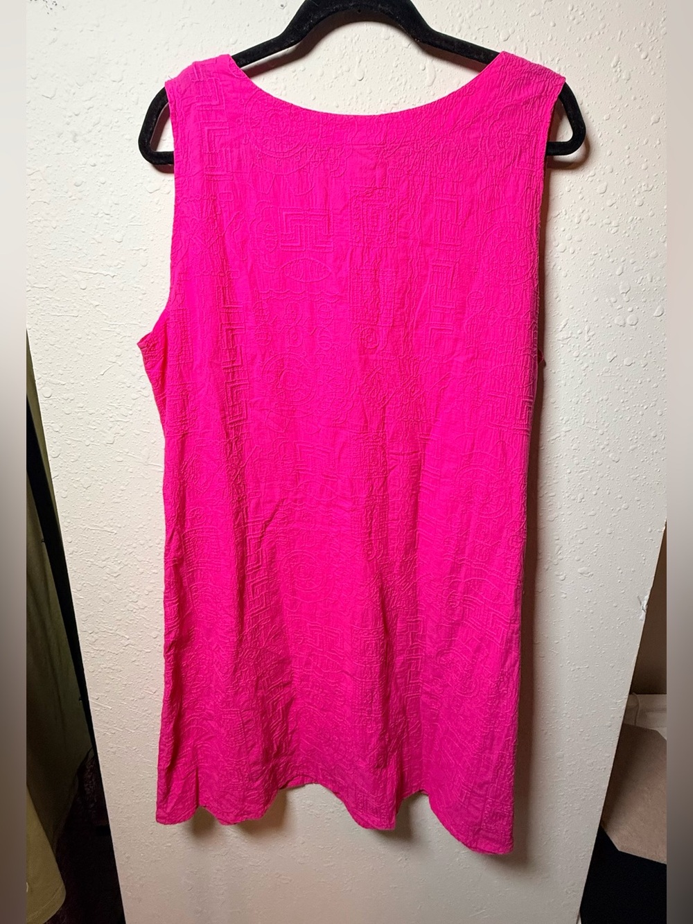 Sea Breeze California Hot Pink Crinkle Swim Cover Up Textured Beach USA Made - Picture 5 of 9